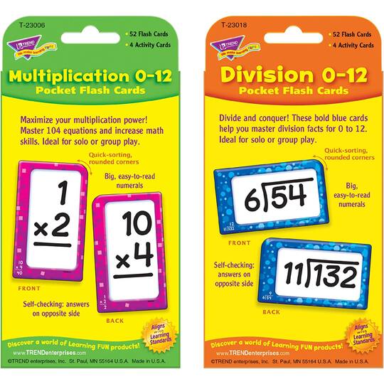 Trend Enterprises® Multiplication & Division Bundle Set